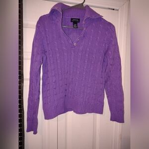 Purple Cable Knit Sweater Thick Knit Beautiful Sweater Knit Soft Warm